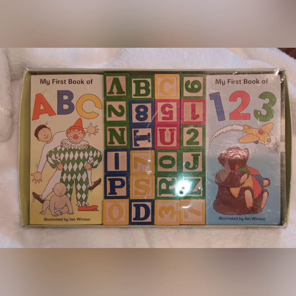 Wooden Alphabet and Number Learning Blocks - Multicolor